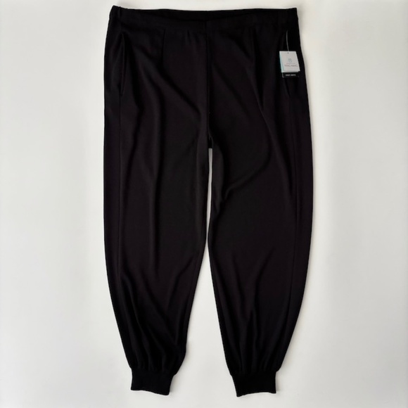 Ming Wang Nwt Black Pull On Cozy Knits Knit Jogger Pant Pants 2X - Picture 1 of 6
